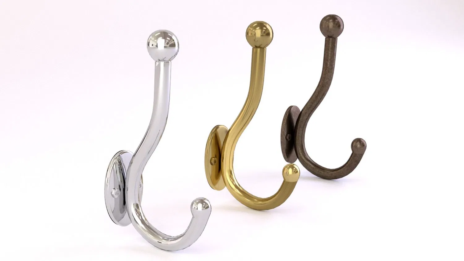 Mdyg04K Die-Cast Zinc Coat Hook, Gold Finish