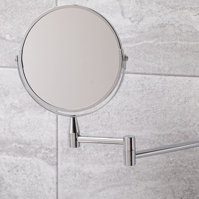 Double-Sided Folding Telescopic Wall-Mounted Mirror Customization Bathroom 2X/3X/5X Magnifying Beauty Makeup Mirror