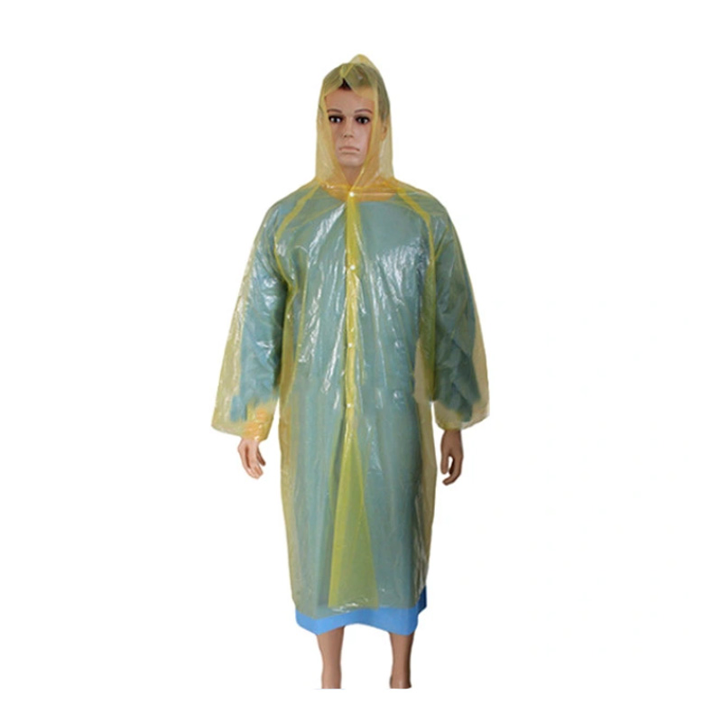 Free Sample Disposable Waterproof Poncho Raincoat for Hiking Fishing Emergencies