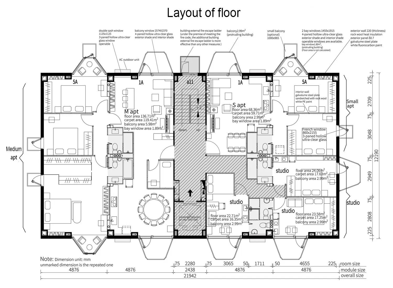 Fast Setup Stainless Steel Building Apartment Medium Small Size Apartment or Studio MID-Rise or High-Rise Tailored Construction Ssb60 Earthquake Proof Resistant