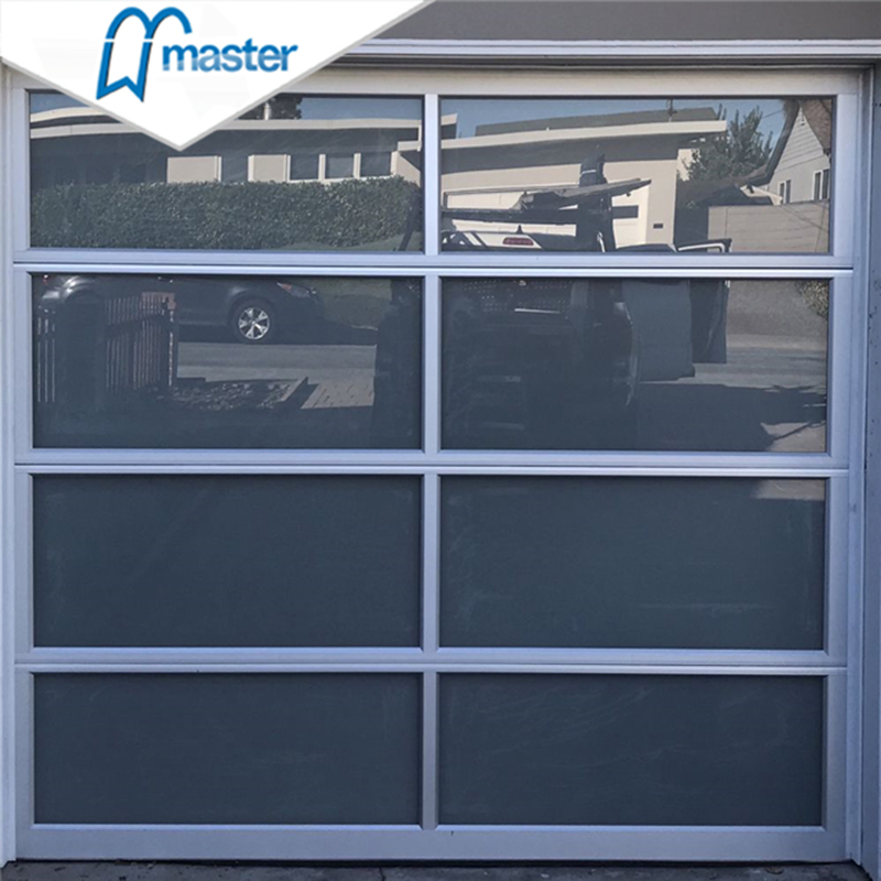 Master Well 10 X 12 Fiberglass Door Imodern Clear Glass Garage Door with Pedestrian Door