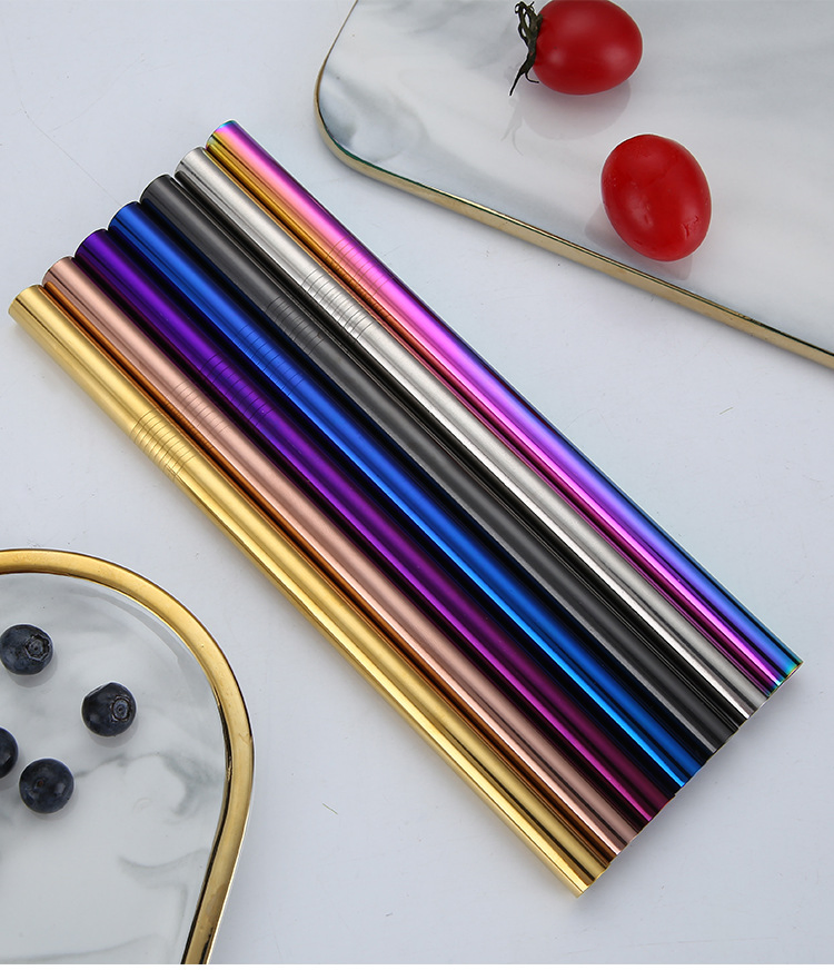 High Quality 304 Stainless Steel Straw Bar Accessories Metal Drinking Straw