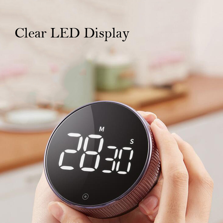 Digital Kitchen Timer, Multi-Functional LED Display Magnetic Countdown Countup Timer