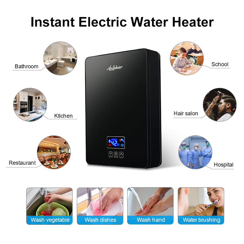 High Efficiency 6000W 220V Instant Electric Shower Heater Compact Tankless Basin Water Heater