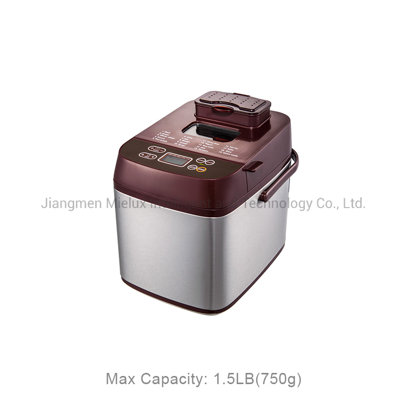Stainless Steel Bread Maker with Automatic Nut Dispenser