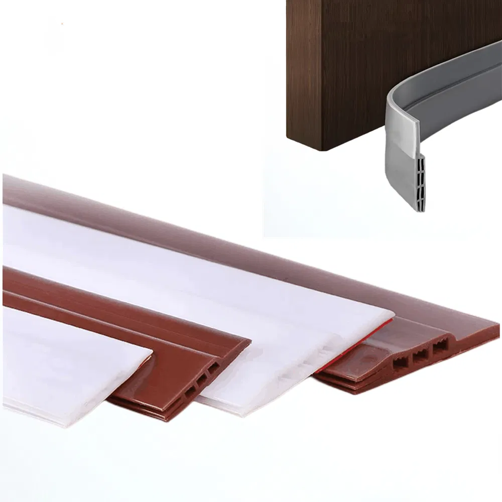 Waterproof Under Door Sweep Door Draft Stopper Bottom Seal Strip Rubber Door Gap Cover