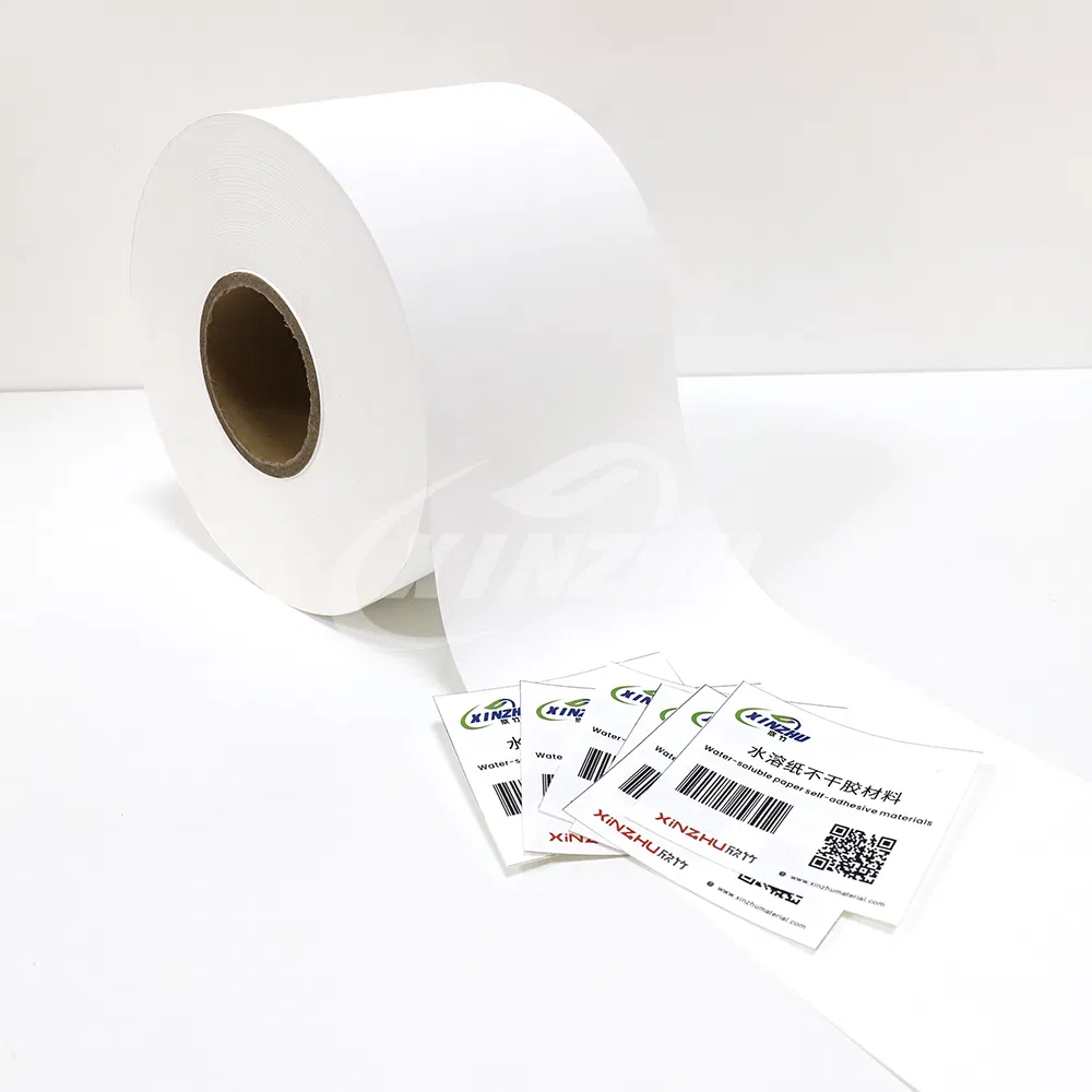Short-Term Dissolvable Paper Labels Jumbo Roll 1240 mm Fully Dissolvable Adhesive Ink
