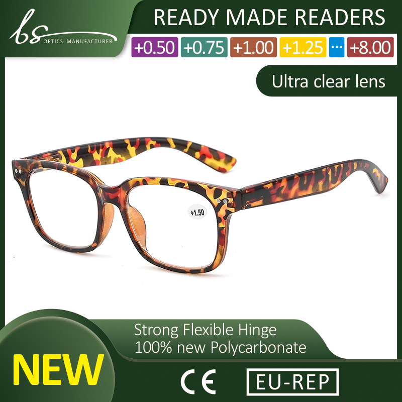Classic Square Full Frame Wholesale Quality Blue Light Blocking Fashion Reading Glasses Online for Women Men