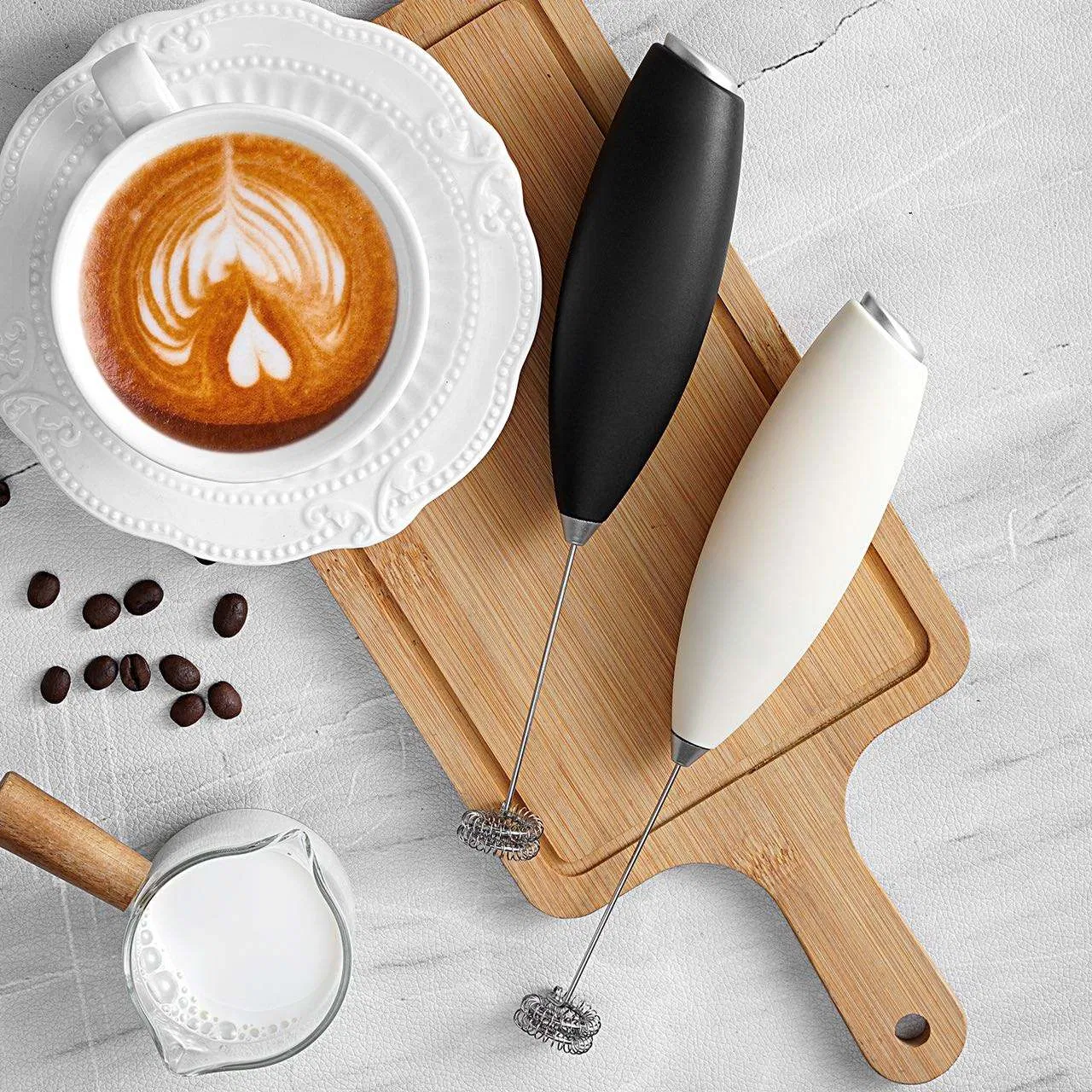Handheld Eco-Friendly Wireless Electric Mixer Household Coffee and Milk Frother for Baking