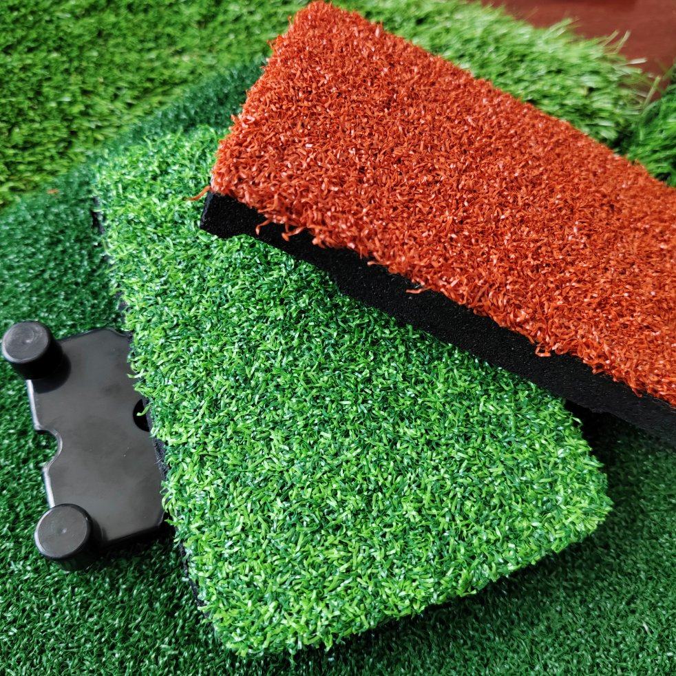 SGS Factory New Gymnastic Sport Playground Flooring Mat Tile Rubber Floor with Artificial Grass