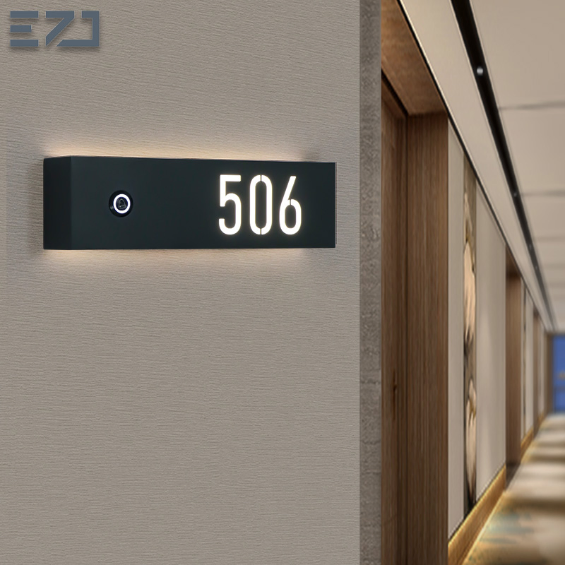 Ezd Cheap Price Drop Shipping Wholesale Luminous House Room Door Number Signages