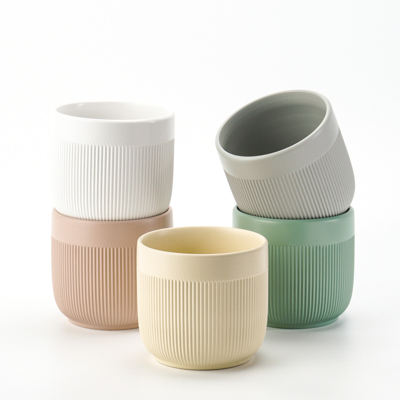 Большие керамические кашпо для цветов, набор из 3 шт