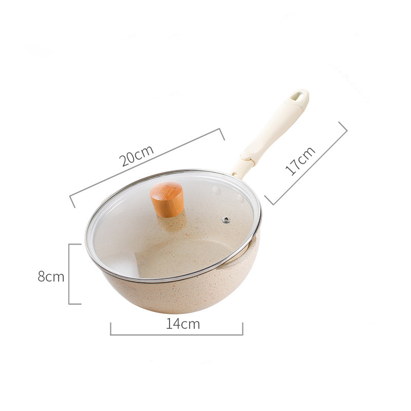 Алюминиевый вок со стеклянной крышкой, антипригарный