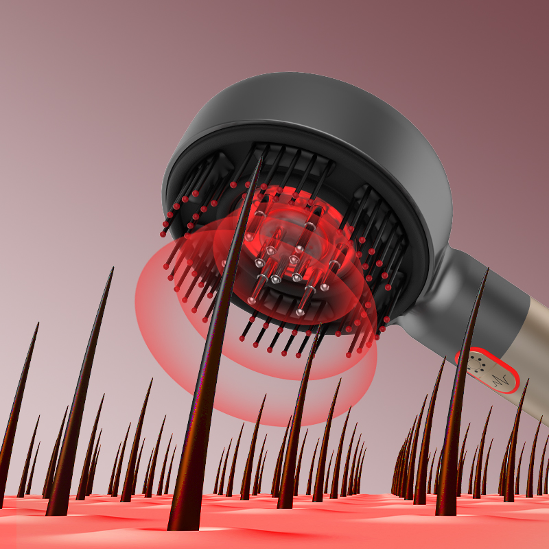 Умный массажер для головы с EMS и красным светом