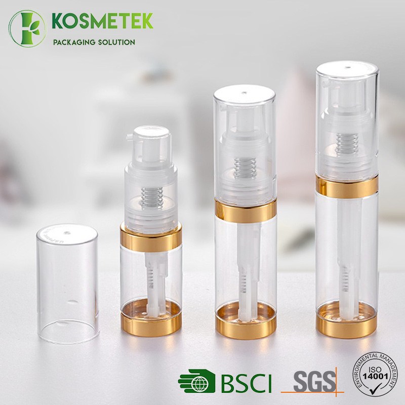 Airless 35ml/50ml/60ml Pet Plastic Cosmetic Powder Packaging Bottle with Sprayer Head