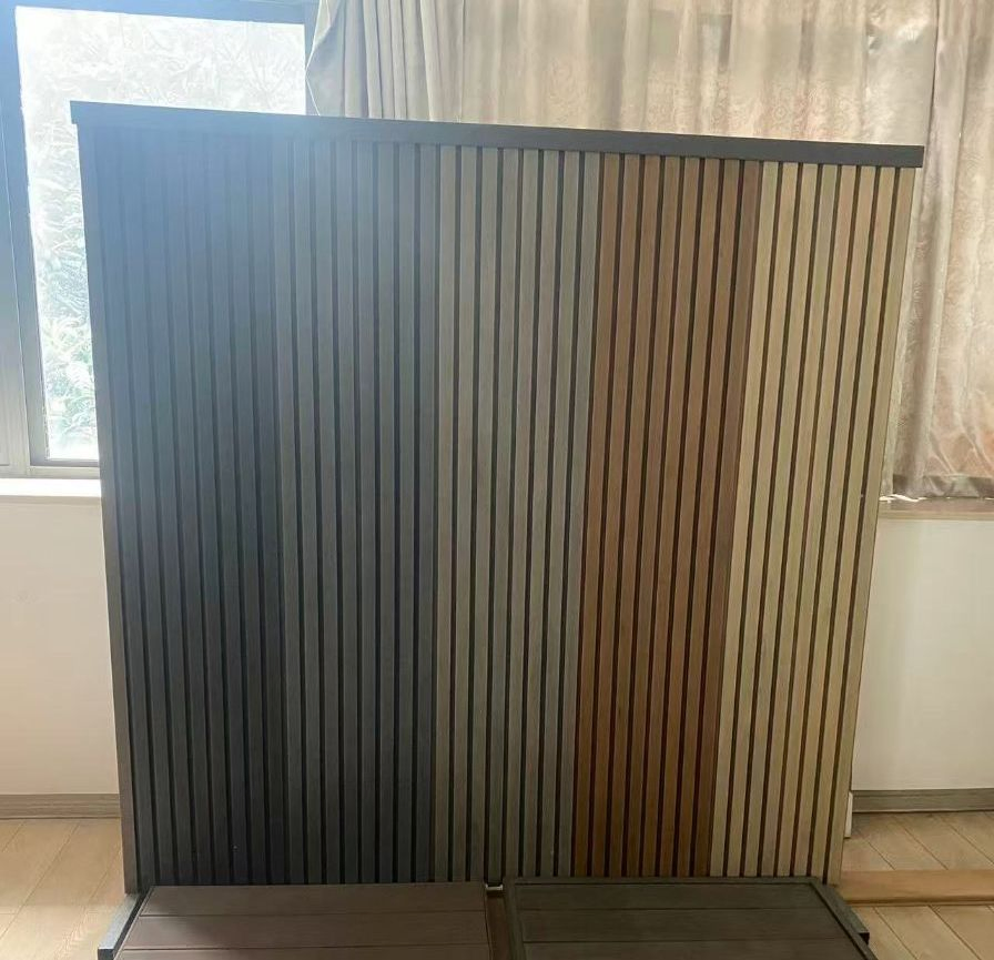 Ocox WPC Outdoor Wood Plastic Composite Co Extruded Great Wall Board Slatted Cladding in Europe