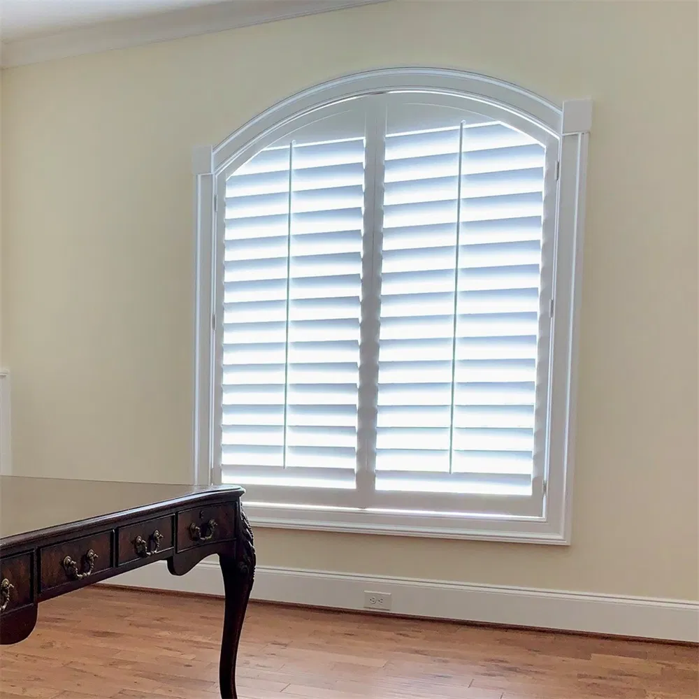 Top Arch 2023 Modern Design Wooden Plantation Shutters for Window
