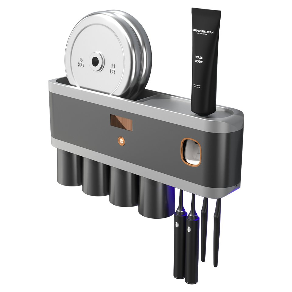 OEM UV Tooth Disinfection Intelligent Traceless Punch-Free Toothbrush Sterilizer Wall-Mounted Toothbrush Holder