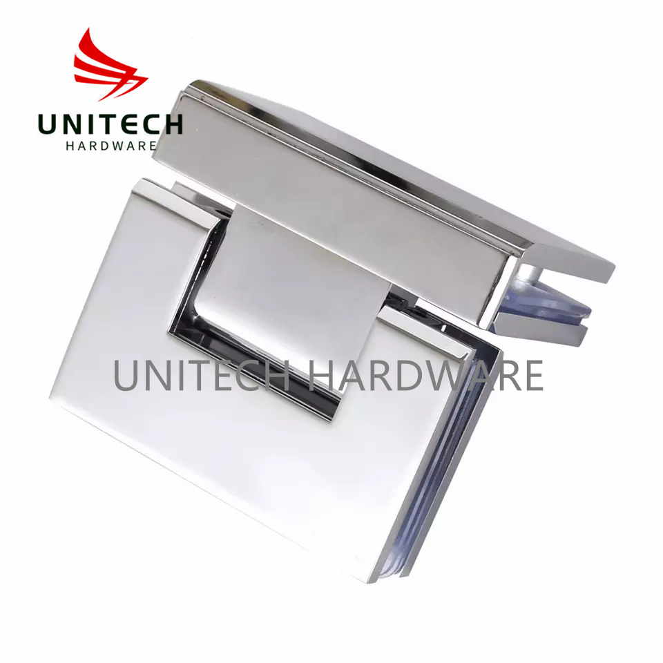 Zinc Alloy Material 90 Degree Glass to Glass Shower Door Clamp Hinge
