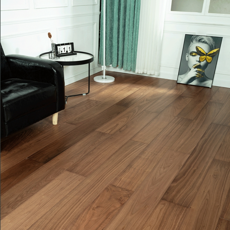 E1 Grade 15mm Black Walnut Pure Three-Layer Laminate Flooring 0746