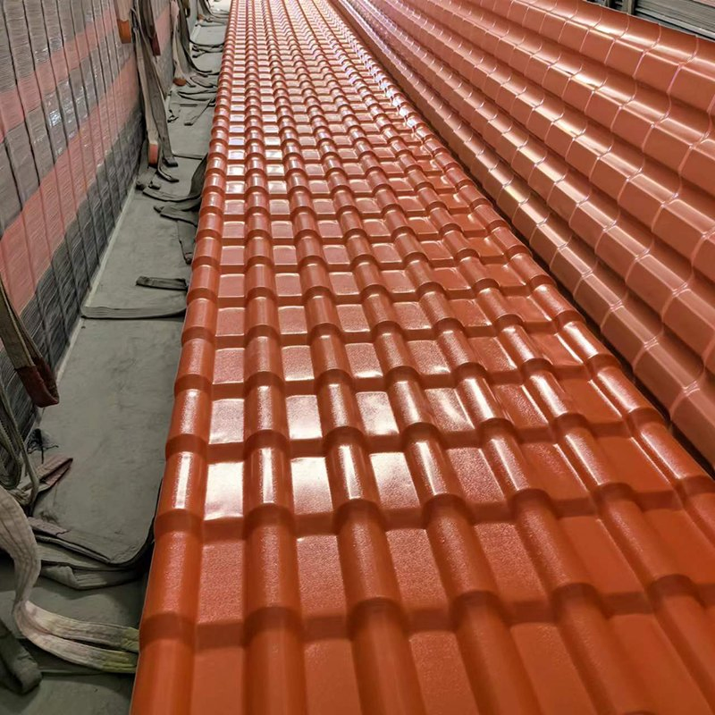 Synthetic Resin Spanish Roofing Sheet Fireproof Roma PVC Roof Sheets ASA Resin UPVC Plastic Composite Corrugated Roof Tiles for House