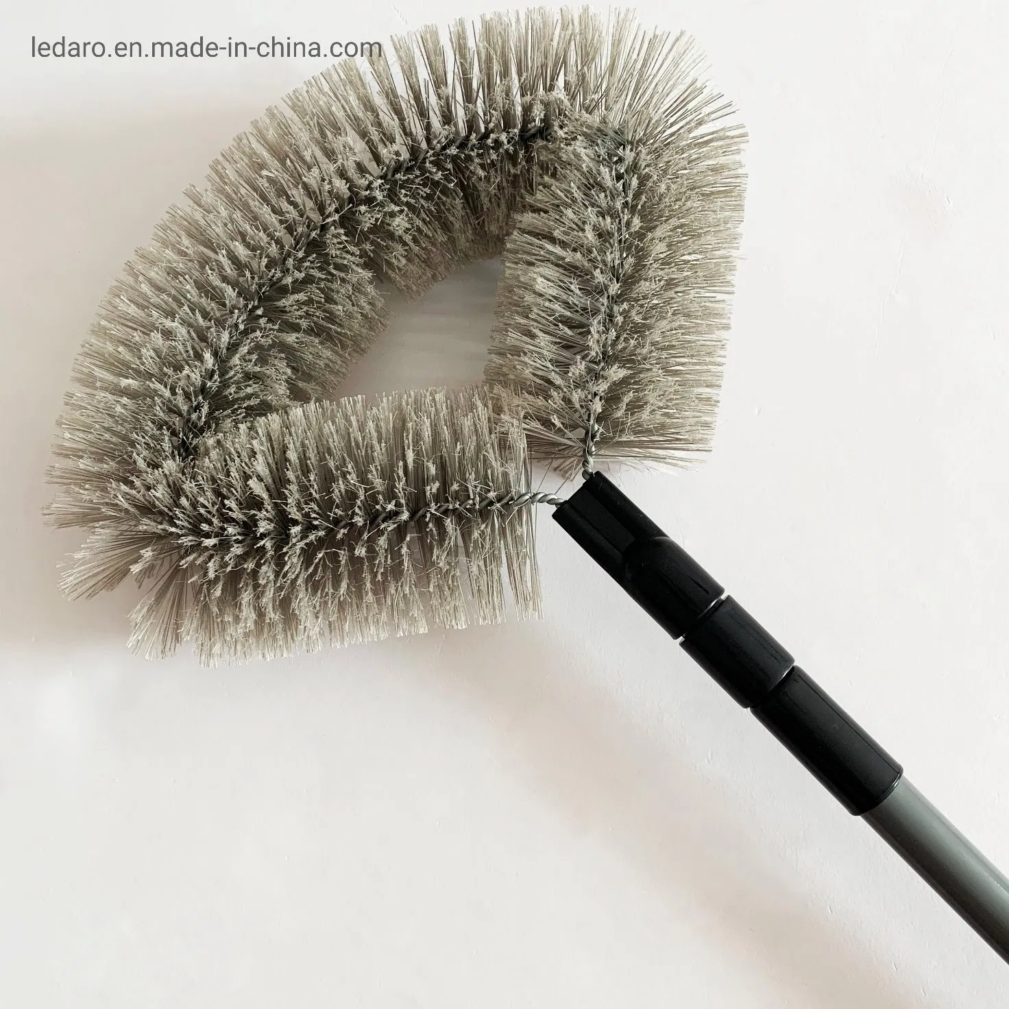 Wholes Price Durable Flexible Bulldozer Cobweb Duster with Long Metal Telescoping Pole and Twisted Wire PVC Bristles for Ceiling Cleaning