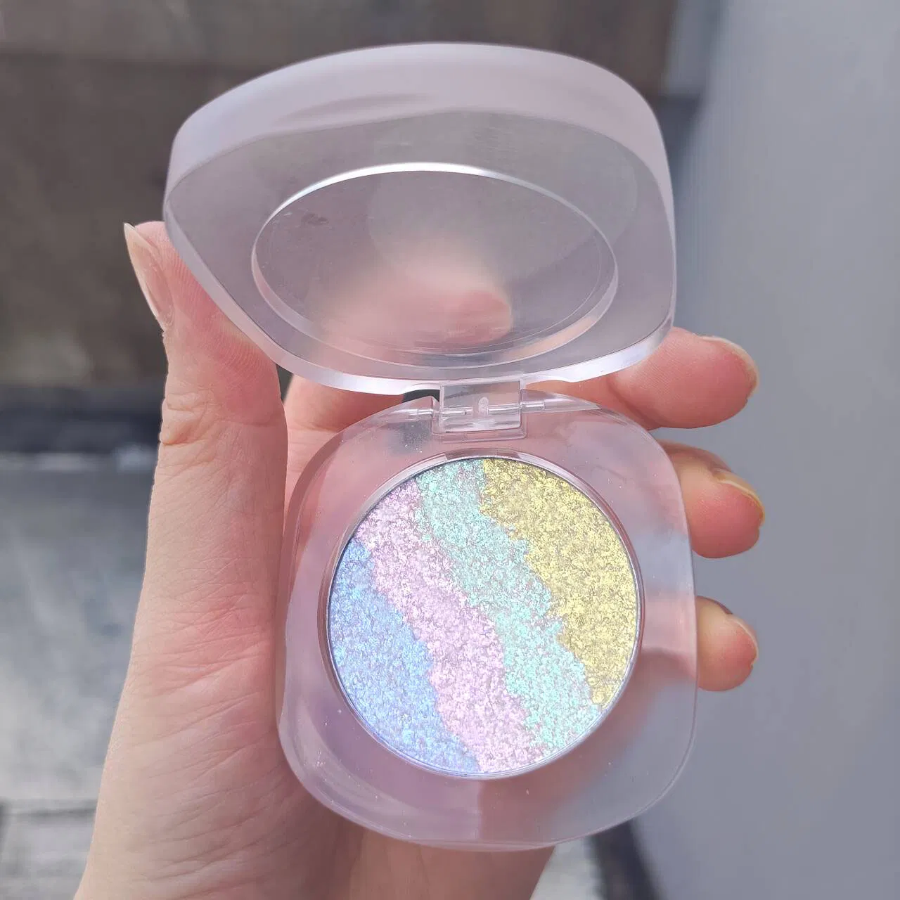 3 Color Face Highlighter Makeup Single Compact Pressed Shimmer Powder Illuminating Makeup Highlighter