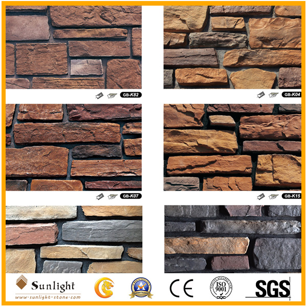 Fashion Decorative Stone Wall Panels Yellow Culture Stone for Wholesale