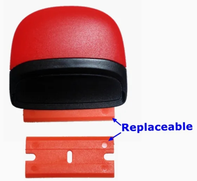 Hautine 45*50mm Plastic Clean Scraper W/Double-Edged 40X19mm Plastic Blades 