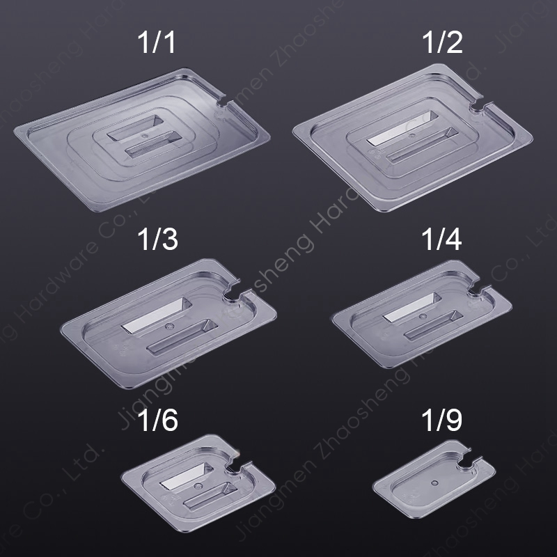 Restaurant Serving Food Container PC Gn Pan Lid with Spoon Notch