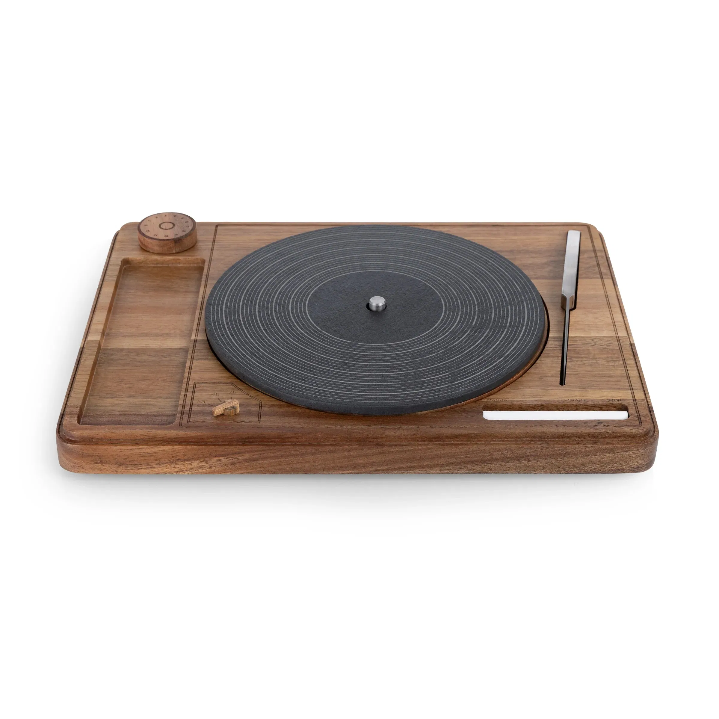 Customed Acacia and Slate Cheese Board Set Retro Vinyl Record Charcuterie Board