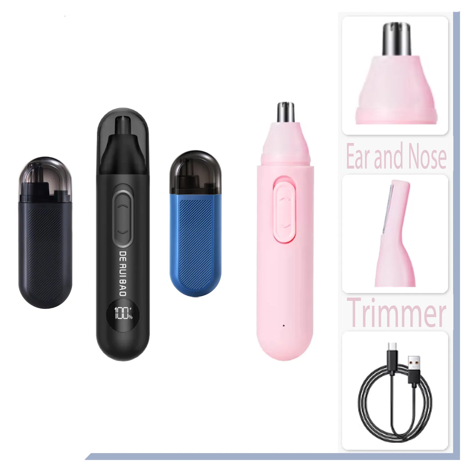 Electronic Power Tracking Visualized Ear and Nose Trimmer