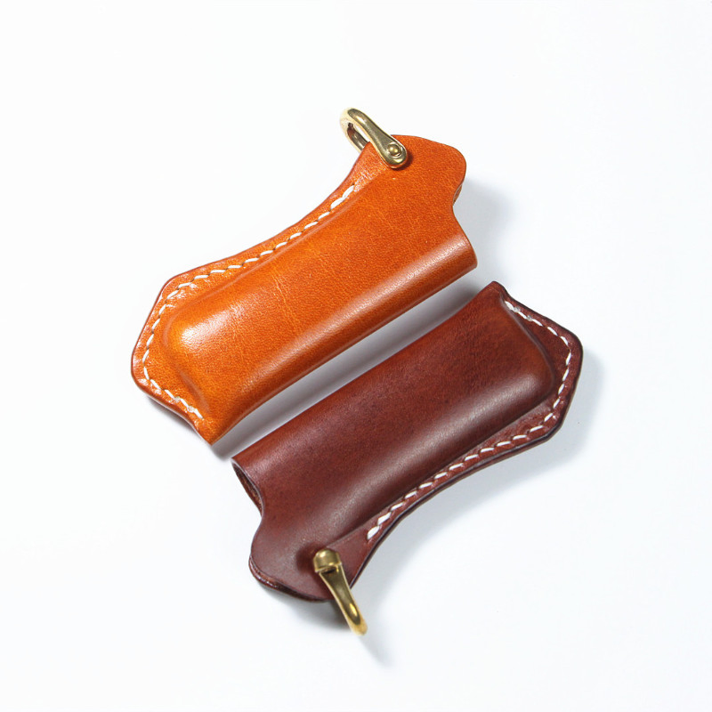 Ea540 Vintage Display Retractable Focus Metal for Blank Leather Case Holder Cover Cigarette with Lighter Custom Cases