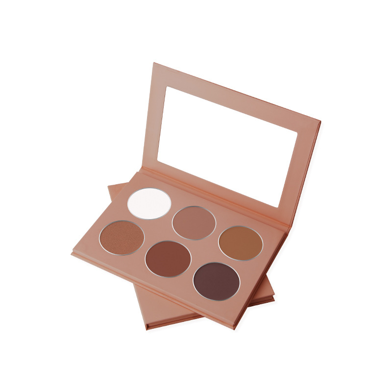 OEM/ODM Private Label Waterproof Customized 6-Color Contour Powder Palette Matte Highligher Eyeshadow