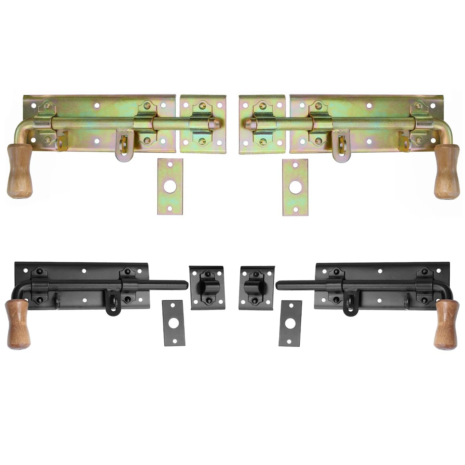 Lightweight Closing Latch with a Flat Bolt Designed for Locking and Shutters, Doors or Chests.