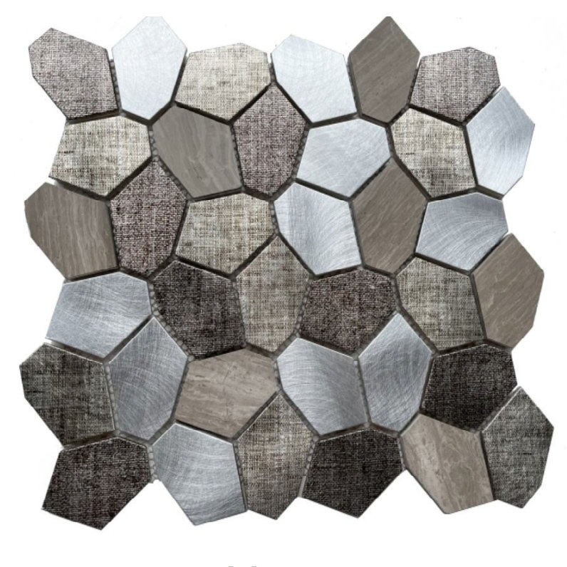 Artistic Free-Form Aluminum Mosaic Wall Art for Unique Decor