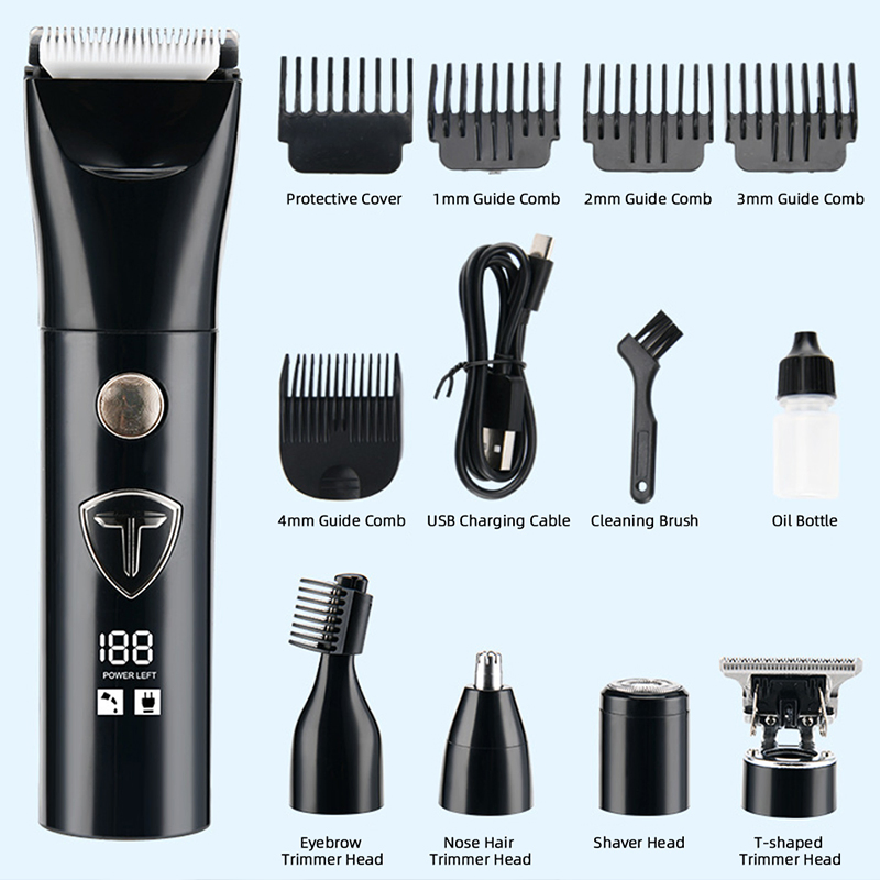 Wholesale Shaver Multi Functional Electric Hair Clipper 5-in-1 Shaver for Men's Hair Trimmer Home Use