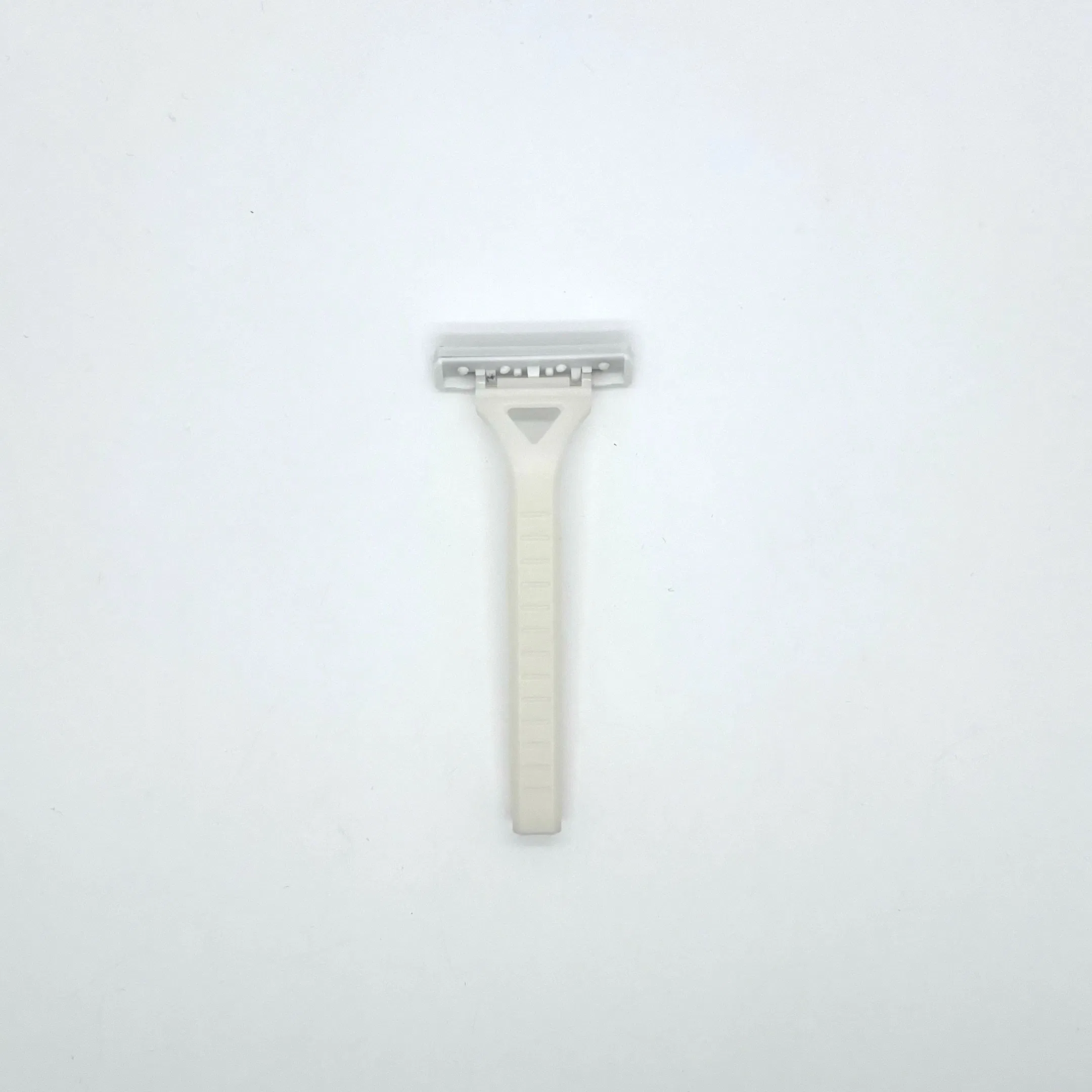 Disposable Hotel Shaving Razor - White Plastic Handle with Double-Layer Stainless Steel Blades 06