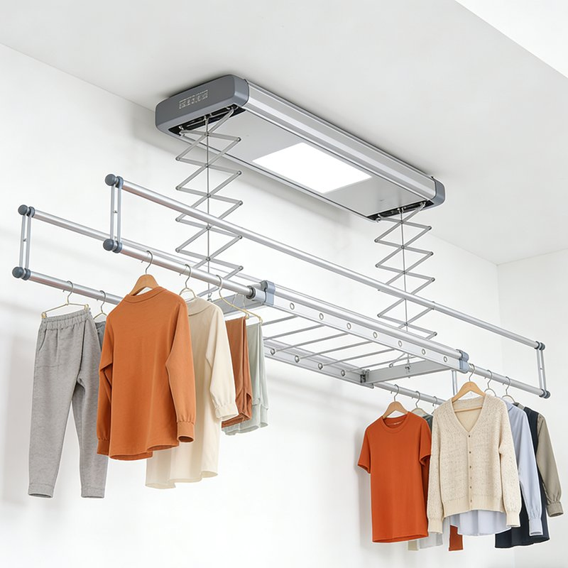 Smart Clothes Drying Rack Balcony Home Use Stylish Design Adjustable Height Air-Drying Rack
