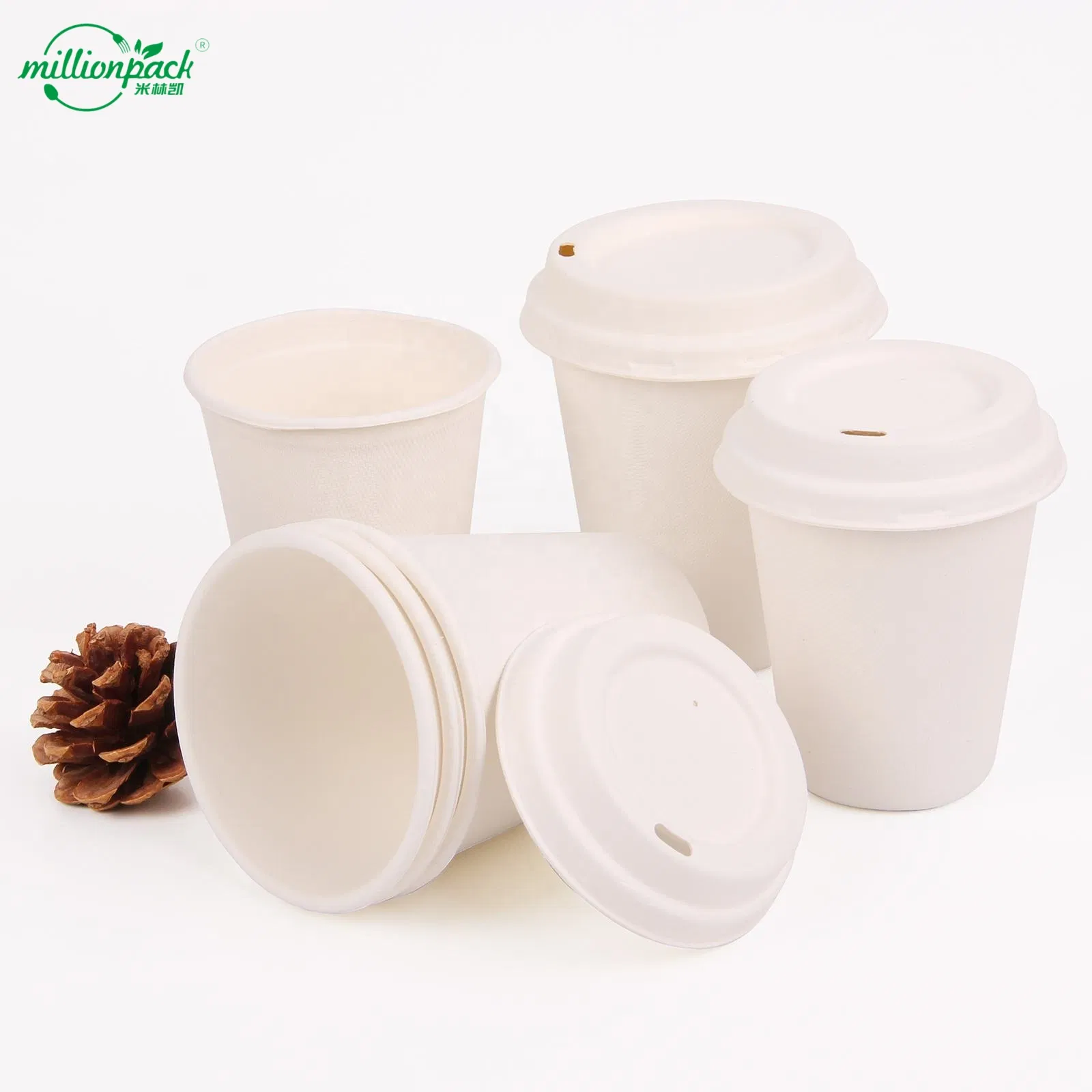 Чашки из багассы для мероприятий, 500 шт.