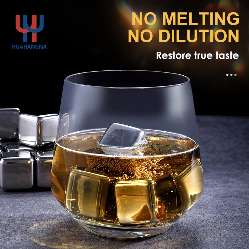 Whisky Wine Cooling Reusable Stainless Steel Ice Cube with Clip