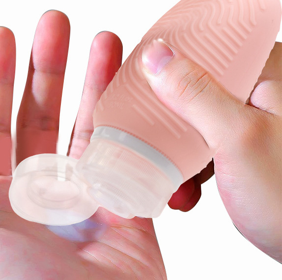 Silicone Fingerprint Refill Bottles Portable Travel and Business Trip Bottles for Lotion and Toiletries
