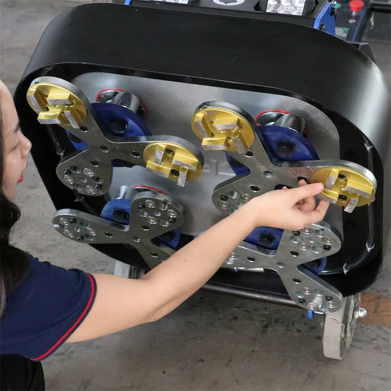 High Efficiency 220V 380V Epoxy Concrete Floor Grinding Machine Floor Polish Machine Dual Head Concrete Grinder