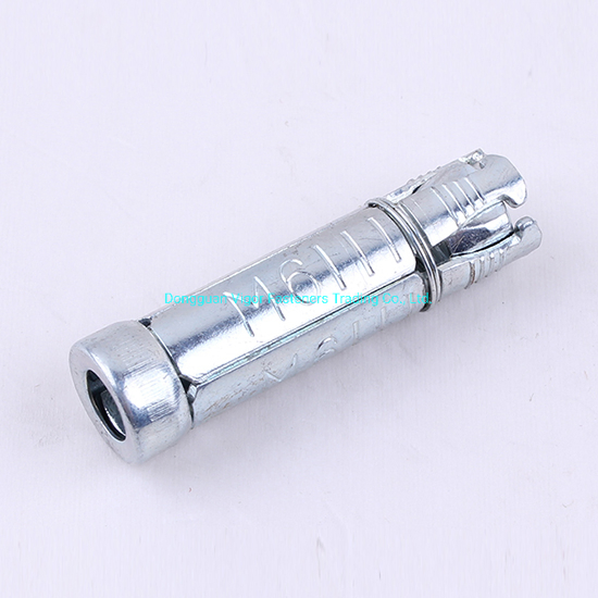 Shield Anchor 4-Segments Type Four Anchor Expansion Bolt Concrete Screw White Zinc Plated