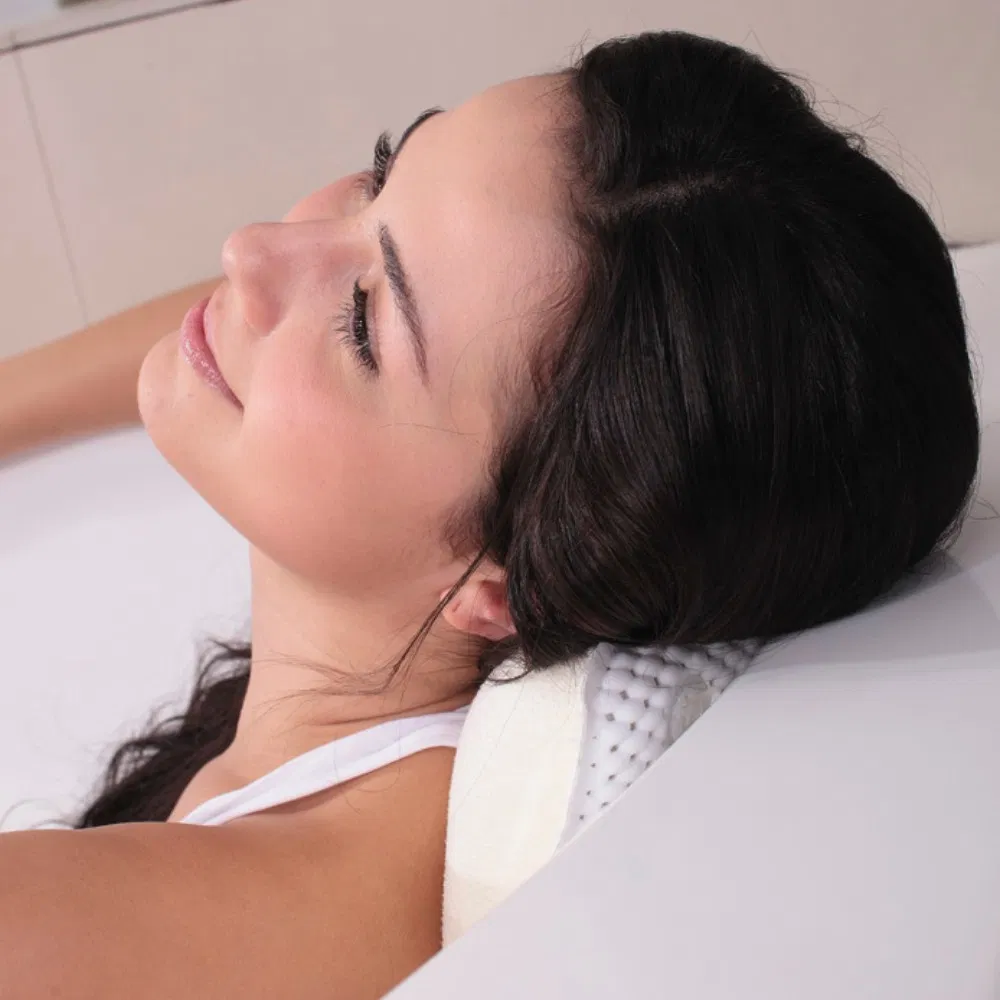 Hot Sale 3D Mesh Non Slip Waterproof Bathtub Pillow for Home SPA Relax Back and Body with Suction Cups