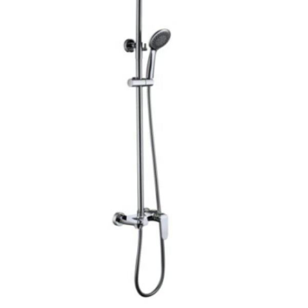 Bathroom Rain Handheld Shower Faucet Wall Mount Brass Hot and Cold Water Mixer Shower Set