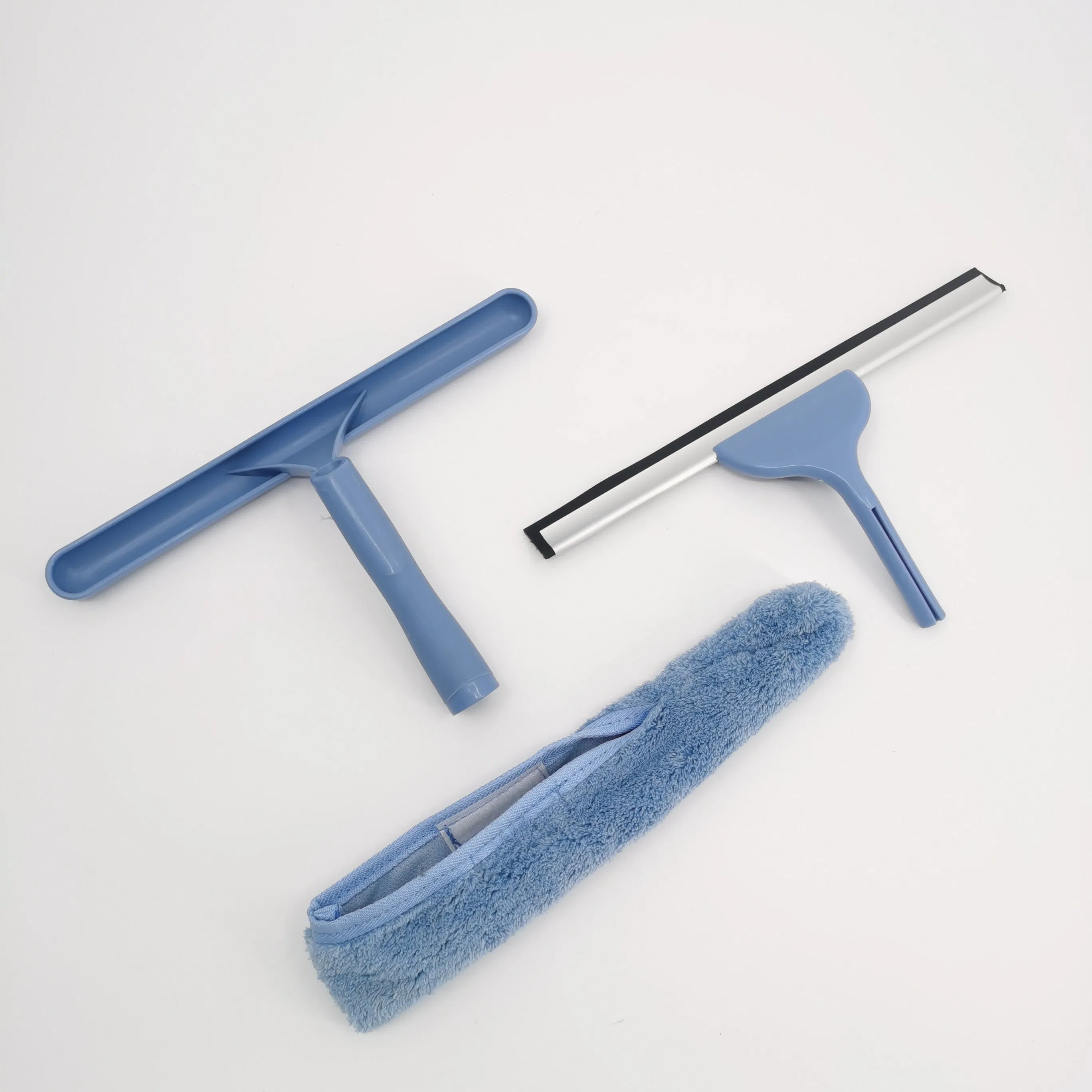 Household Window Cleaner Integrated Glass Scraper Built-in Tool with Soft Plastic Handle