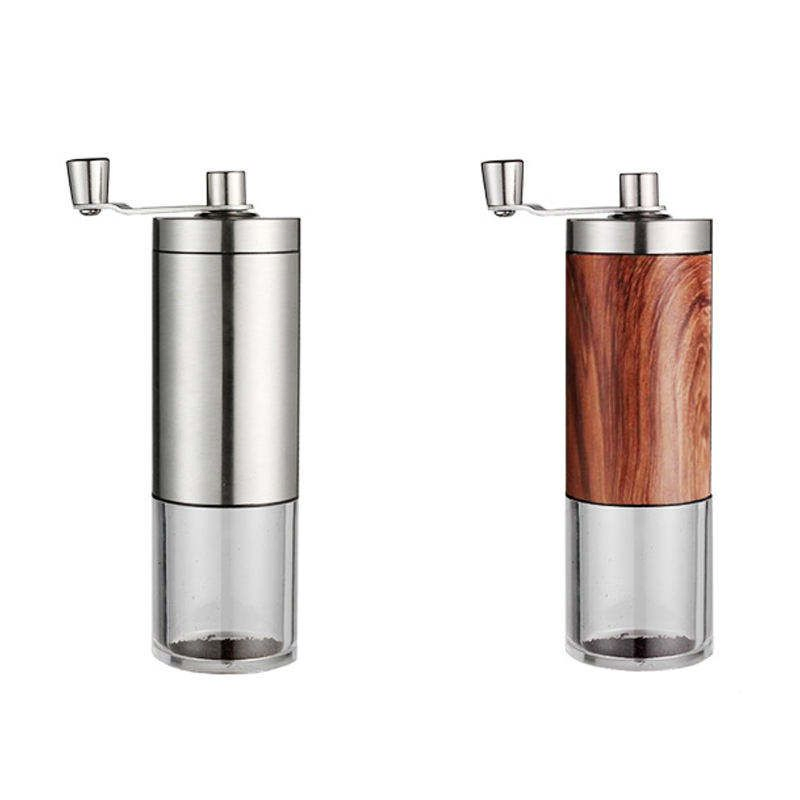 Professional Portable Detachable Wood Grain Hand Crank Coffee Grinder