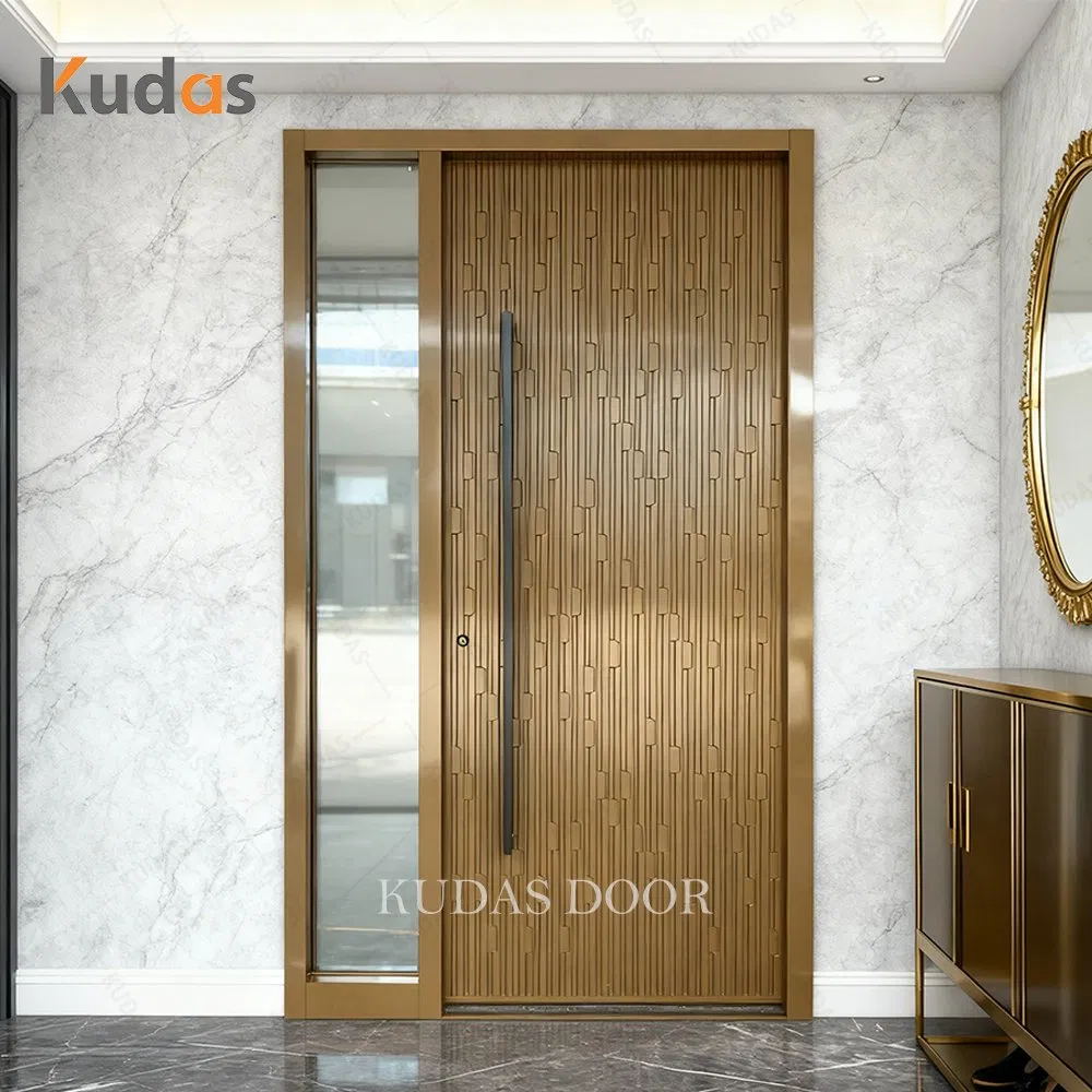 Custom America Modern Design Cast Aluminum Security Door Main Entrance Impact Aluminum Door for Exterior Application