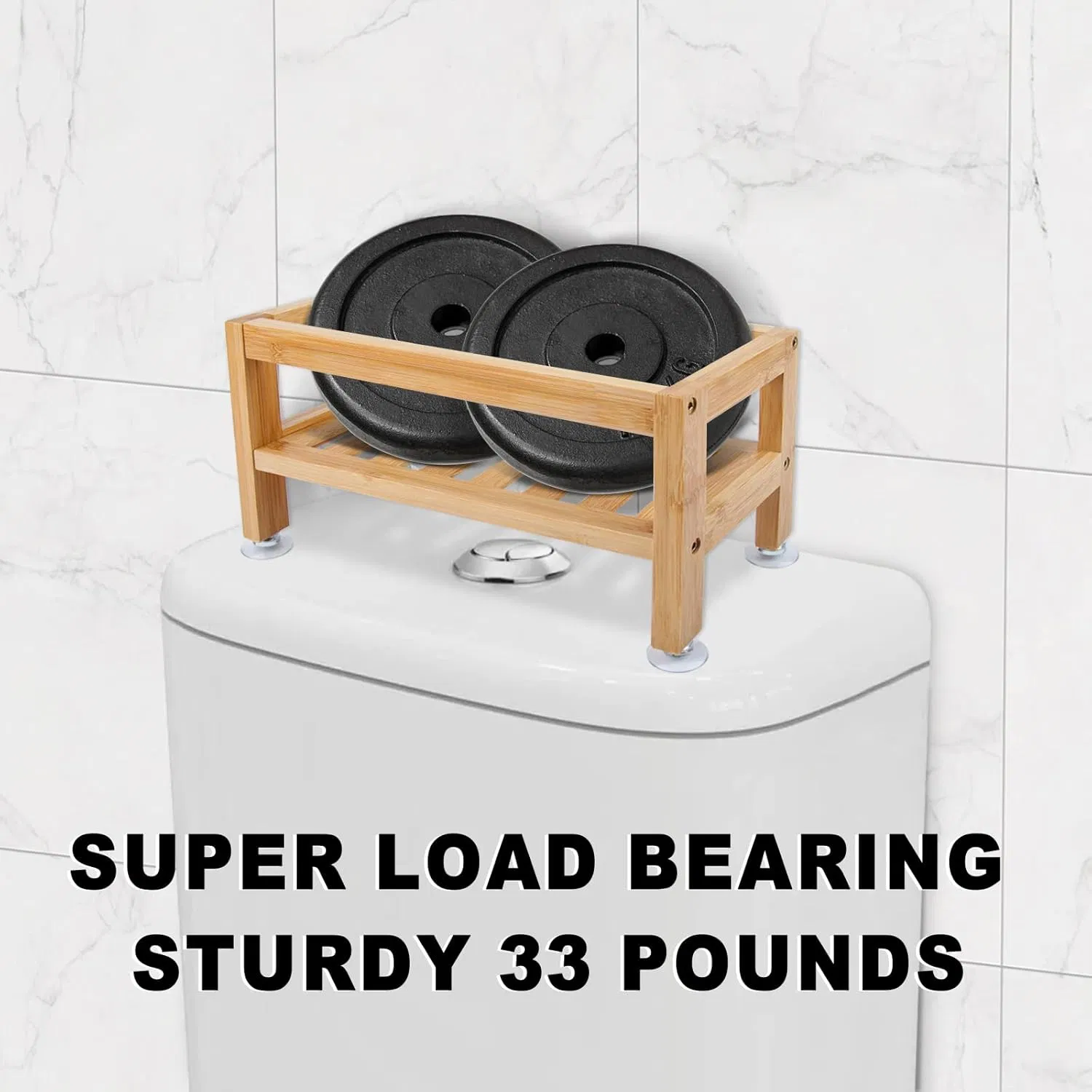 Bamboo Bathroom Toilet Paper Napkins Shampoo Bedroom Cosmetics Kitchen Condiments Small Space-Saving Shelf